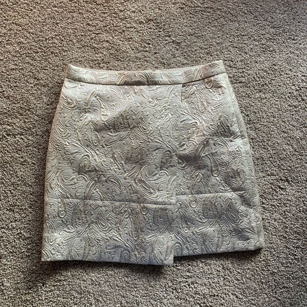 J. Crew A-Line Jacquard Paisley Mini Skirt